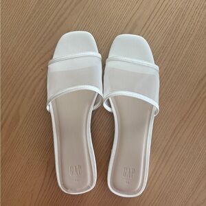 GAP Women's White Mesh Slide Sandals